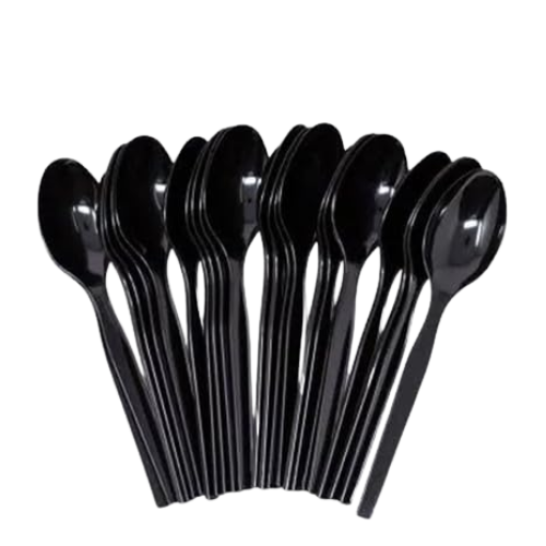 Disposable black spoon
