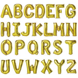 Foil Air Balloons A TO Z And 1 TO Pack Of 10