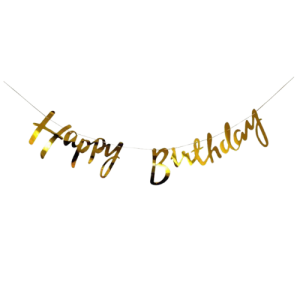 Happy Birthday Banner Cursive Writing