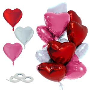 LOVE HEART AIR BALLOONS 15 PCS SET
