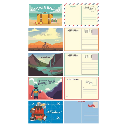 Multicolor Post card