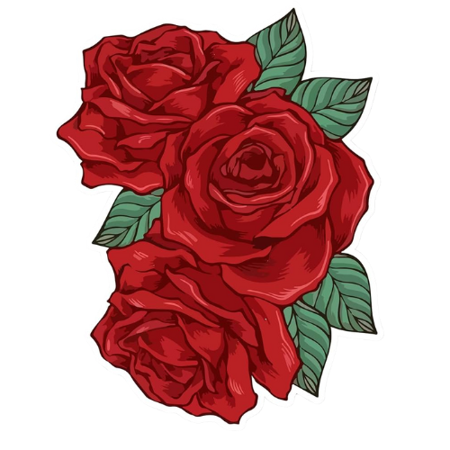 Rose Flower Sticker