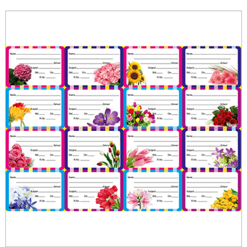 School Label (Flower, Barbie, Plain, Car, Bike)